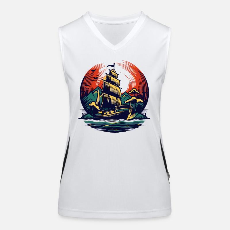 Segeln Funktionelles Kontrast-Tank Top für Frauen