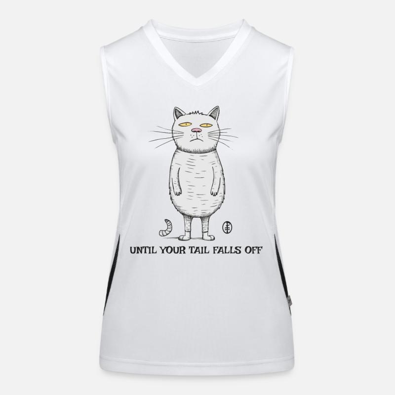 Jusqu’à ce que ta bite tombe, chat de dessin animé Débardeur respirant contrasté Femme