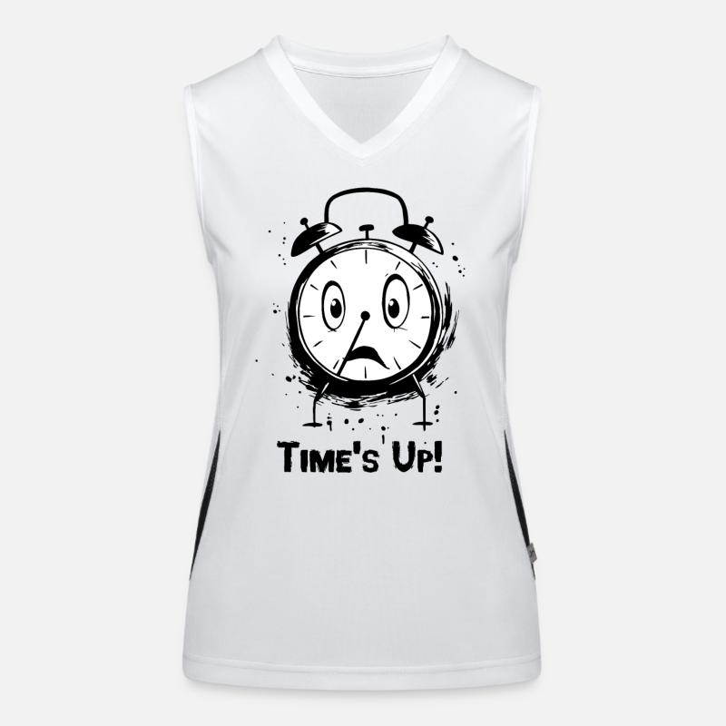 Time is up: Alarm clock Women's Functional Contrast Tank Top