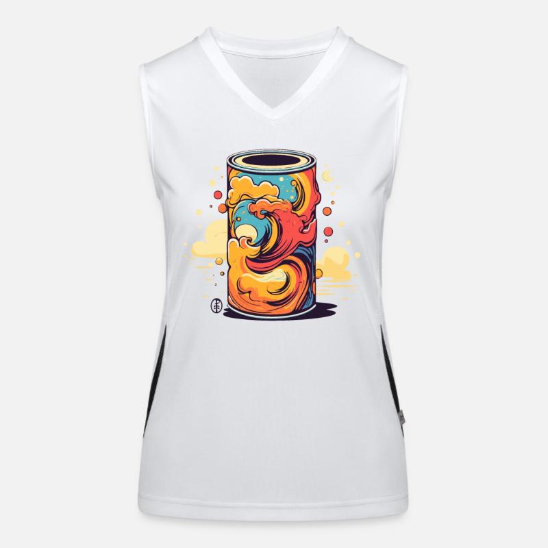 A cloudy container, a cloud can Women's Functional Contrast Tank Top
