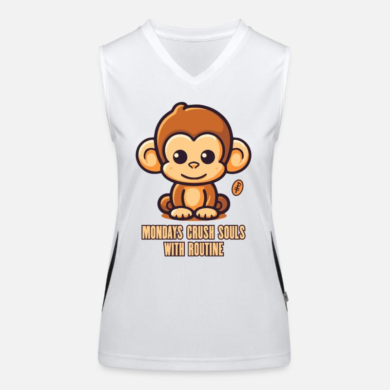 Montage vernichten Seelen MIT ROUTINE, Affe Funktionelles Kontrast-Tank Top für Frauen