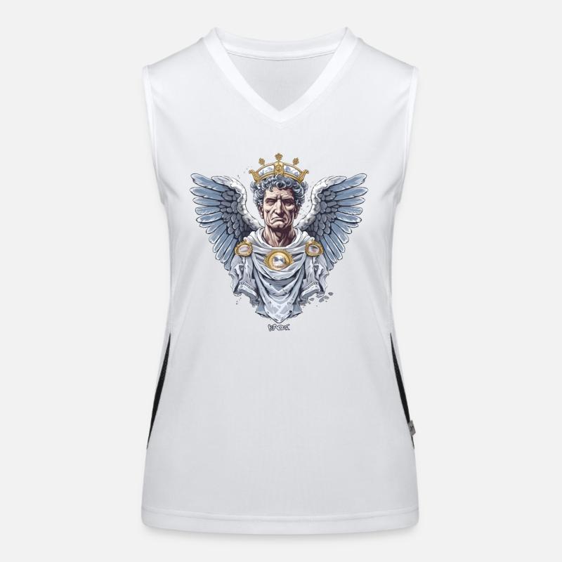 The Emperor Caesar: angel with wings Women's Functional Contrast Tank Top