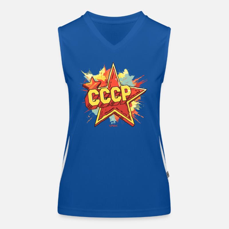 CCCP: Soviet communist parody Women's Functional Contrast Tank Top