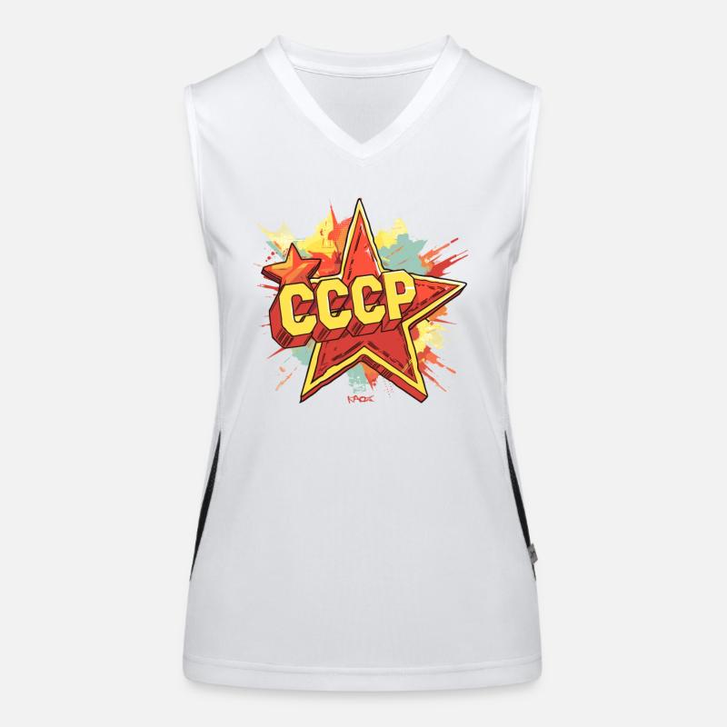 CCCP: Soviet communist parody Women's Functional Contrast Tank Top