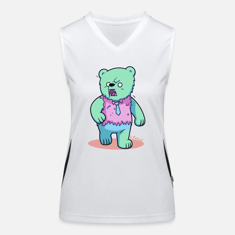 Angry Funny Candy Colors Bear Women's Functional Contrast Tank Top