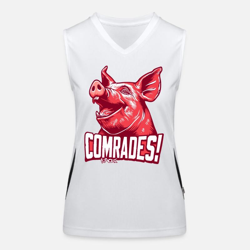 Parodie du camarade communiste Pig Débardeur respirant contrasté Femme