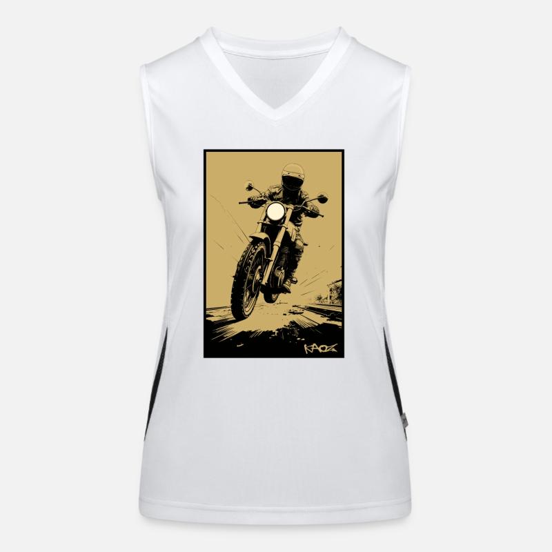 Oldschool Retro Biker Motorrad Funktionelles Kontrast-Tank Top für Frauen