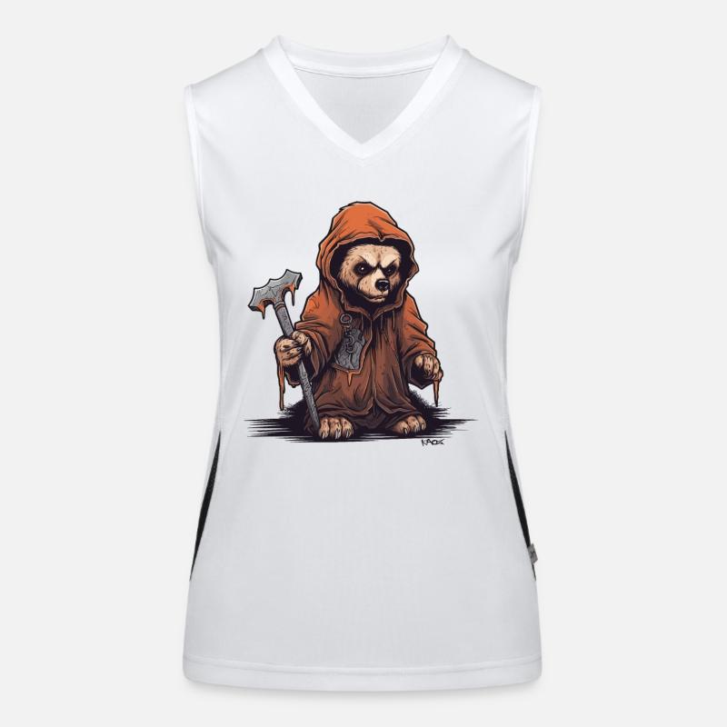The Grim Reaper Bear Women's Functional Contrast Tank Top
