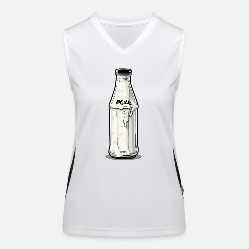 Der Milchmann bringt eine Flasche Milch Funktionelles Kontrast-Tank Top für Frauen