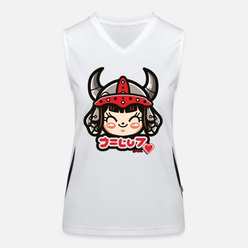 Niedliches Anime-Wikinger-Mädchen Funktionelles Kontrast-Tank Top für Frauen