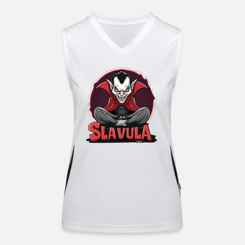 Slavula the Slavic Gopnik Vampire Count Women's Functional Contrast Tank Top