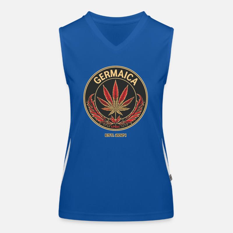 Jamaica Germany Cannabis Weed Germaica Women's Functional Contrast Tank Top