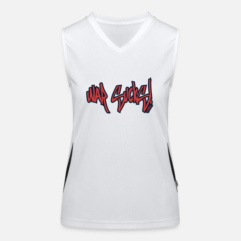 Krieg ist Mist Funktionelles Kontrast-Tank Top für Frauen