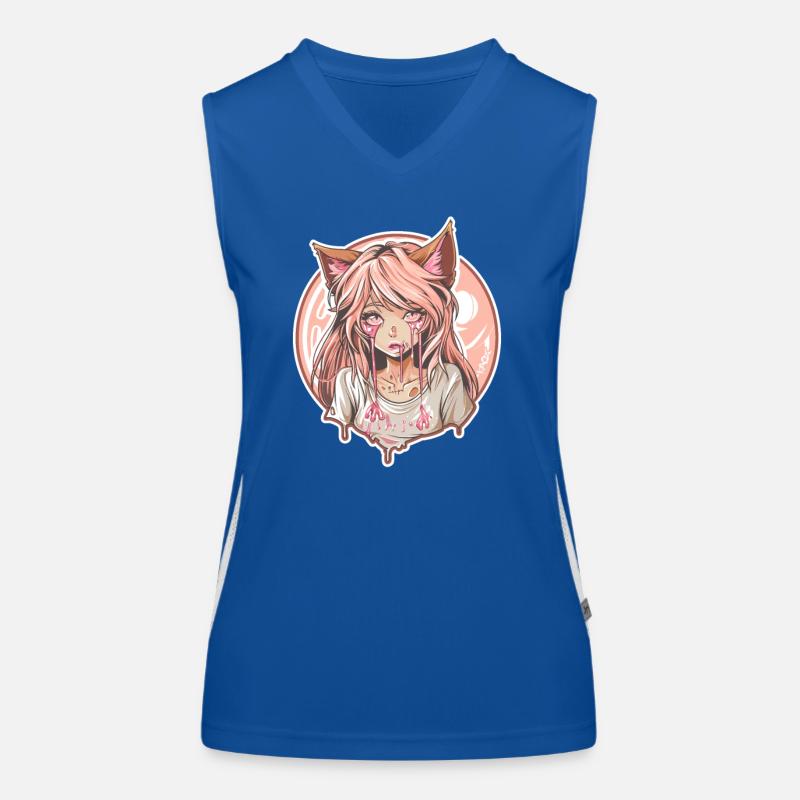 Cooles Anime-Fuchs-Mädchen Funktionelles Kontrast-Tank Top für Frauen