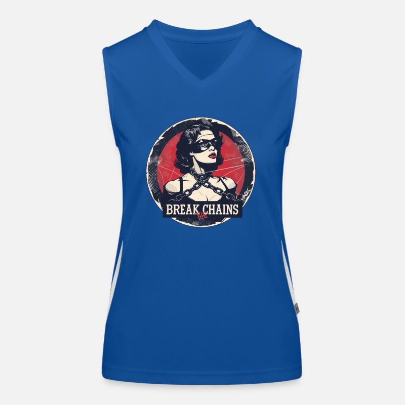 Dame: Breche die Ketten Funktionelles Kontrast-Tank Top für Frauen
