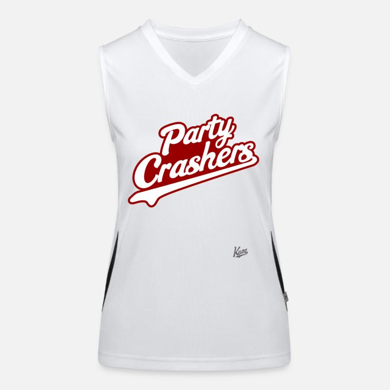 Team Party Crashers Funktionelles Kontrast-Tank Top für Frauen