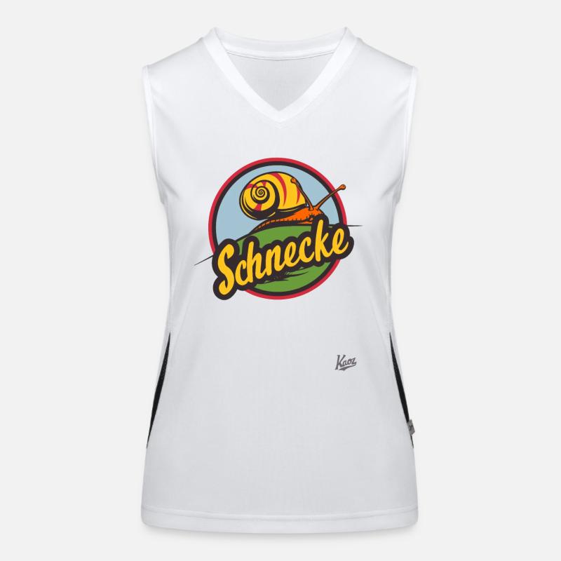 Eine bunte Schnecke Funktionelles Kontrast-Tank Top für Frauen