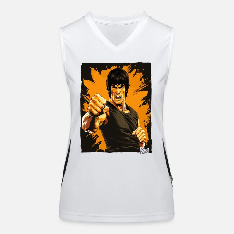 Das Gesicht der Kampfkunst Funktionelles Kontrast-Tank Top für Frauen