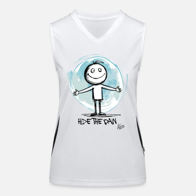 Cachez la douleur Débardeur respirant contrasté Femme