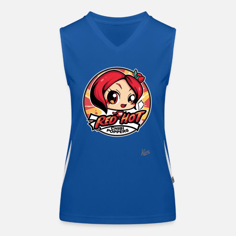 Fille de dessin animé Red Hot Chibi Poppers Débardeur respirant contrasté Femme