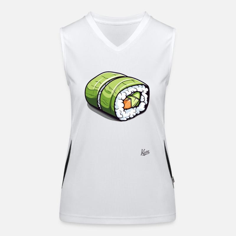 Seaweed Seaweed Fish Sushi: Fun Treats Women's Functional Contrast Tank Top