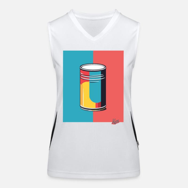 Pop Art and a Colorful Tin Women's Functional Contrast Tank Top