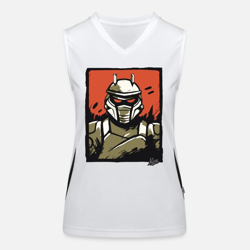 Mecha Mechanical Sci-Fi Robot Women's Functional Contrast Tank Top