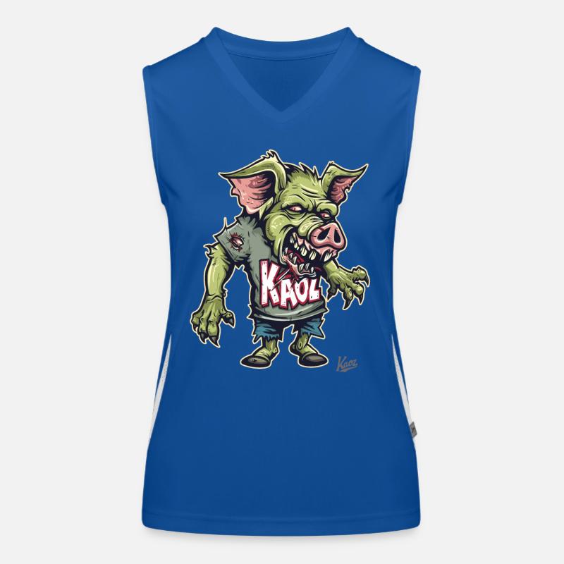 Freak Chaos : Cochon zombie Débardeur respirant contrasté Femme