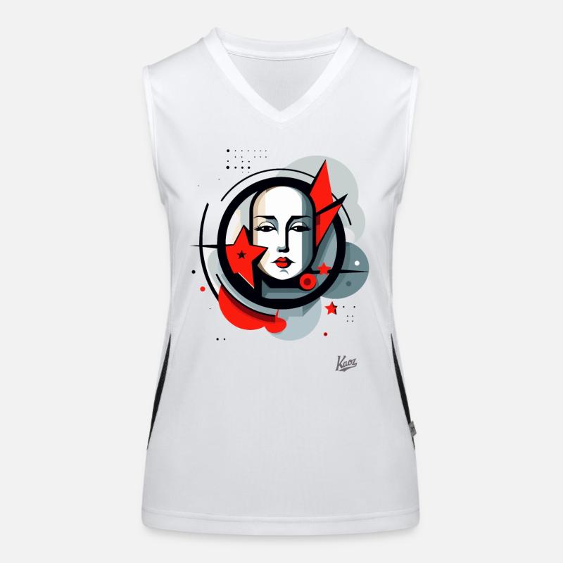 Modern Art Cubism Women's Functional Contrast Tank Top