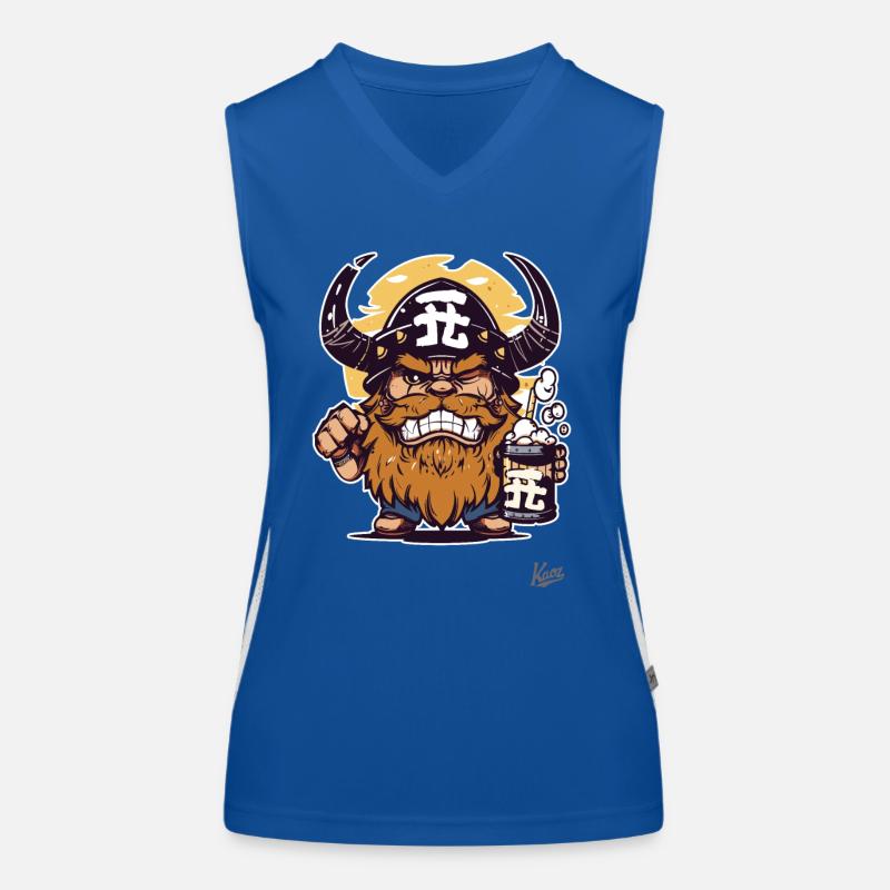 Japanischer Kleiner Lustiger Wikinger Funktionelles Kontrast-Tank Top für Frauen