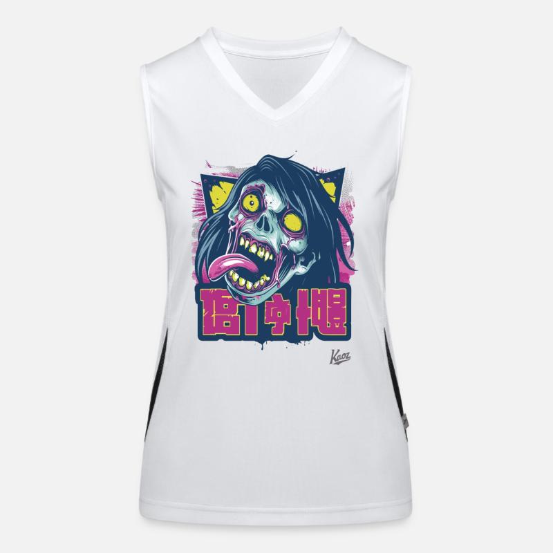 Michael der Horror Zombie Funktionelles Kontrast-Tank Top für Frauen