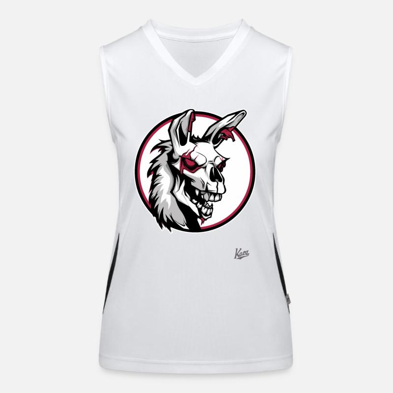 Passive Aggressive Horror Zombie Llama Women's Functional Contrast Tank Top