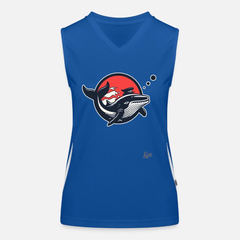 Seefahrer-Matrose-Wal Funktionelles Kontrast-Tank Top für Frauen