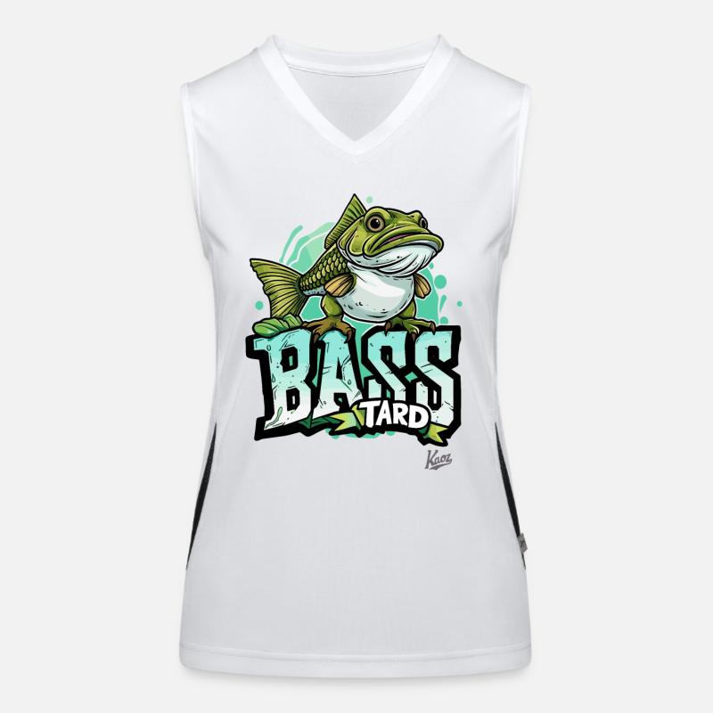 Horror Sea Bass The Bastard Fish Women's Functional Contrast Tank Top
