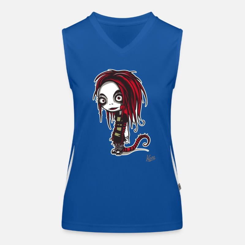 Emo Punk Worm Girl Horreur Débardeur respirant contrasté Femme