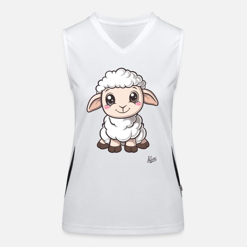 Mignon petit mouton Débardeur respirant contrasté Femme