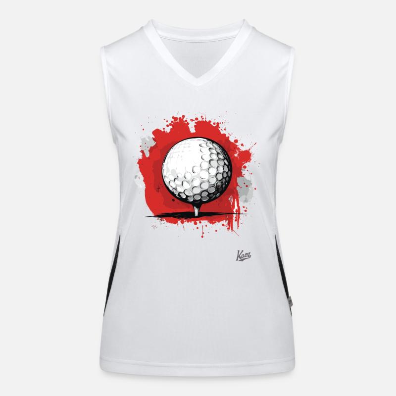 Golfball das Golfen Funktionelles Kontrast-Tank Top für Frauen