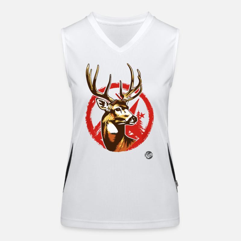 Soviétique-communiste : Propagande Hirsch Débardeur respirant contrasté Femme