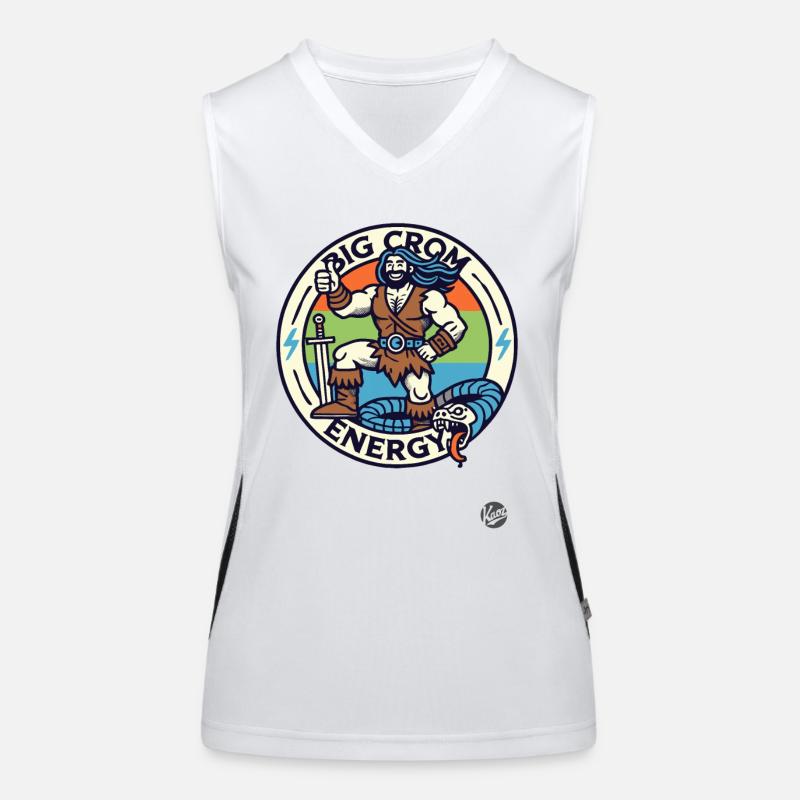 Thumbs up from the Sword Barbarian. Great Crom Energy Women's Functional Contrast Tank Top