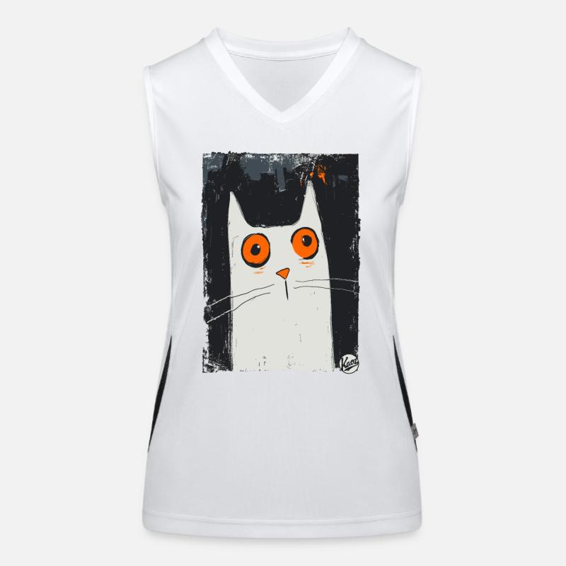 L’art de la surprise – Un chat Débardeur respirant contrasté Femme