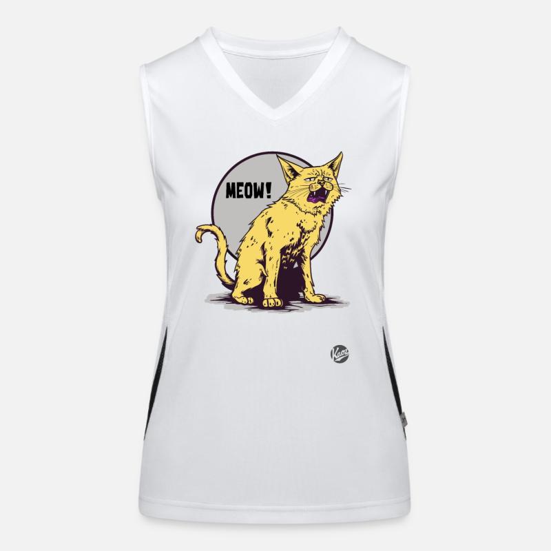 Die nervige jammernde Katze nervt Funktionelles Kontrast-Tank Top für Frauen