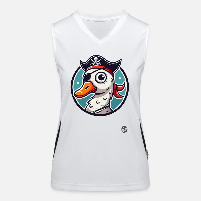 Oie pirate avec cache-œil Débardeur respirant contrasté Femme