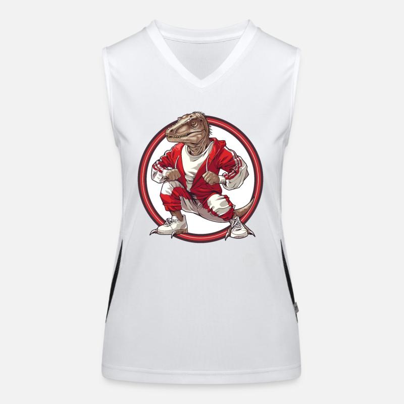 Cooler Sport-Mode Jogging-Anzug Dino Funktionelles Kontrast-Tank Top für Frauen