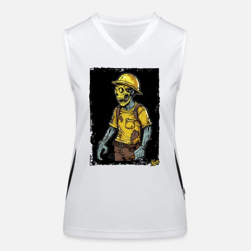 Bauarbeiter-Zombie Funktionelles Kontrast-Tank Top für Frauen