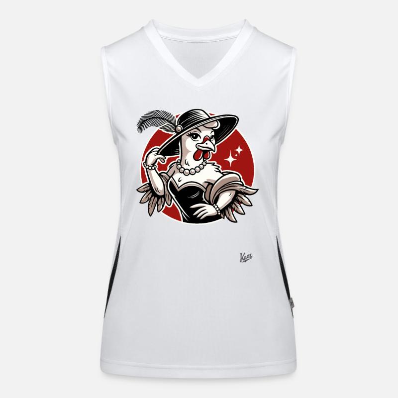 Fine lady chicken Women's Functional Contrast Tank Top