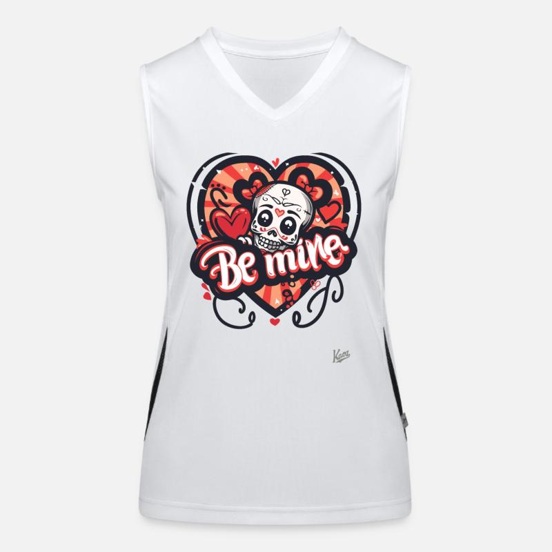 Herz und Schädel: Sei mein Funktionelles Kontrast-Tank Top für Frauen