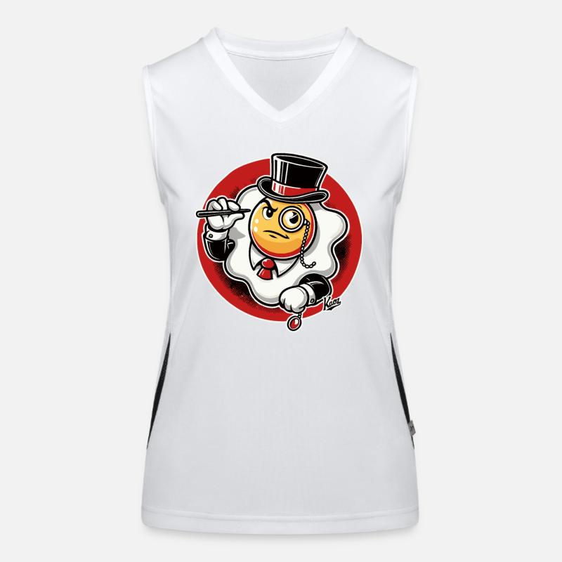 Elegant Fried Egg Gentleman Women's Functional Contrast Tank Top