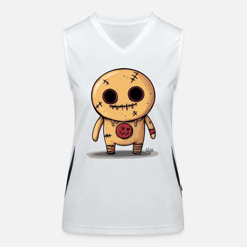 Voodoo-Lebkuchen-Puppe Funktionelles Kontrast-Tank Top für Frauen