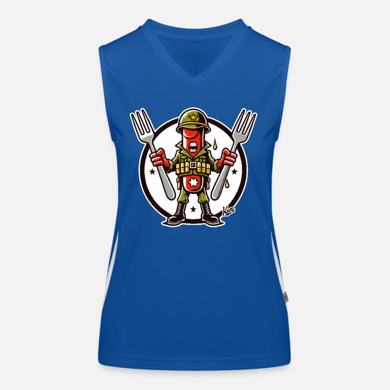 Leutnant Kommandant Wurst Funktionelles Kontrast-Tank Top für Frauen