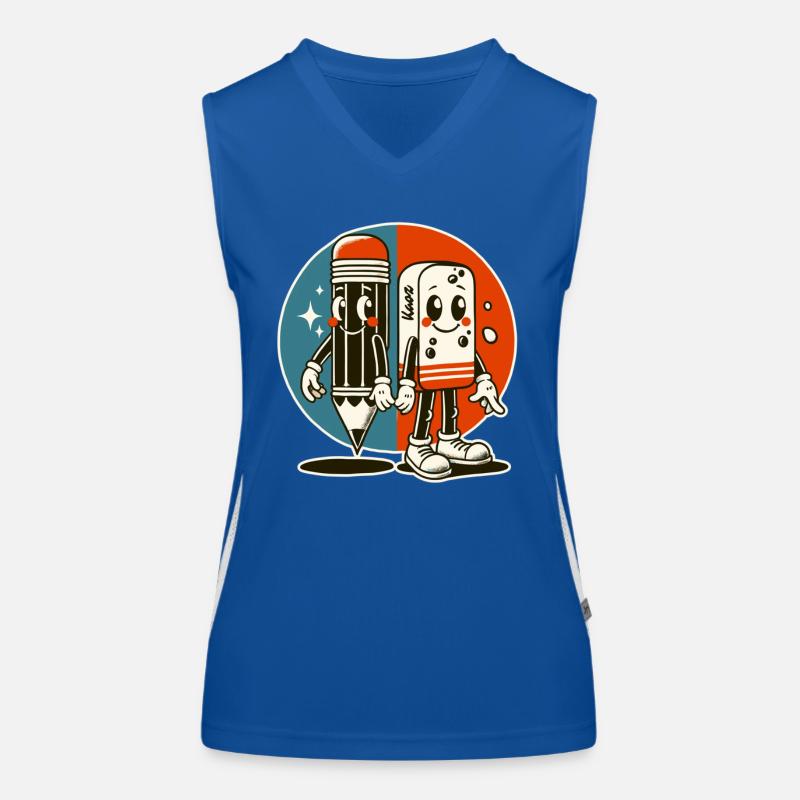 Bleistift und Radiergummi – Beste Freunde Funktionelles Kontrast-Tank Top für Frauen
